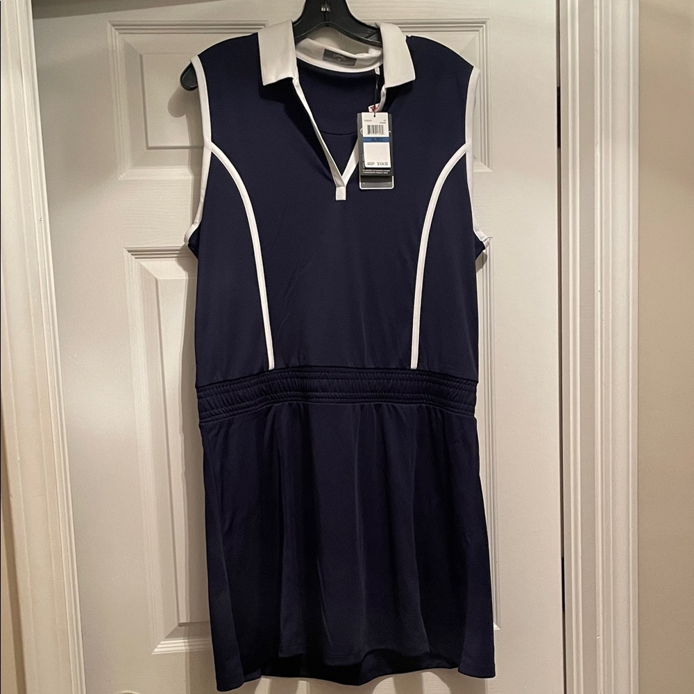 Callaway Navy and White Dress NWT